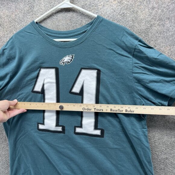 Carson Wentz Philadelphia Eagles Shirt Mens XXL Green NFL Football Nike 11 Tee - Picture 5 of 9